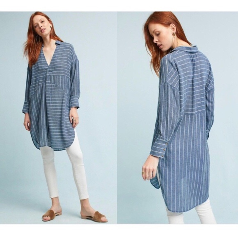 Anthropologie Akemi + Kin Strada Striped Tunic - Picture 1 of 8